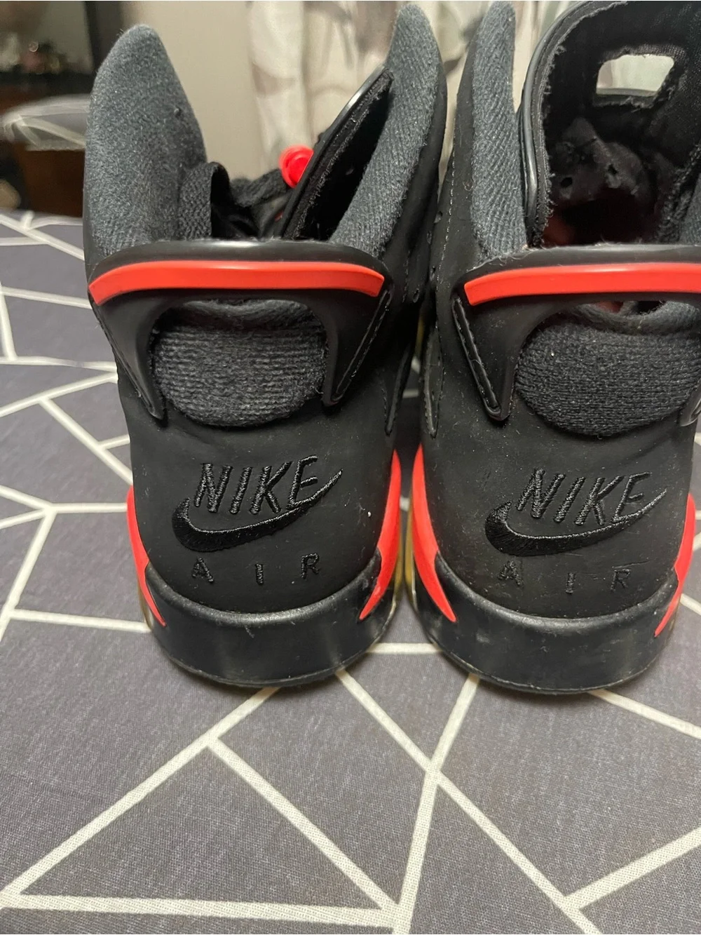 Jordan Kids Black and Red Sneakers